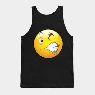 Cringe Smiley Face Emoticon Tank Top